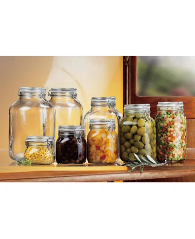 Bormioli Rocco Fido 135.25-oz. Glass Jars, Set Of 6 In Clear