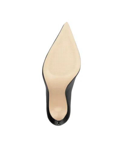 Schutz Lou Glam Pin Heel Pump In Black Leather