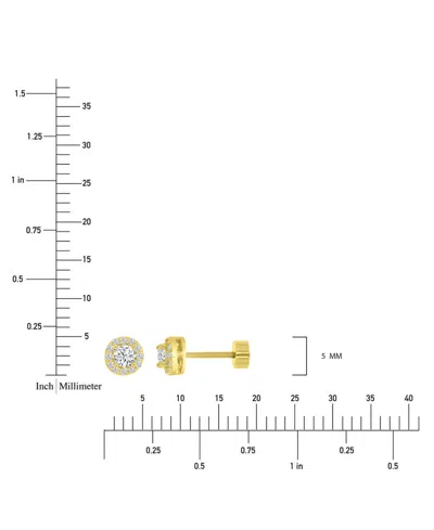 Macy's Cubic Zirconia Stud Earrings (1/2 Ct. T.w.) In 14k Gold-plated Sterling Silver In Gold