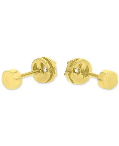 Macy's Cubic Zirconia Stud Earrings (1/2 Ct. T.w.) In 14k Gold-plated Sterling Silver In Gold