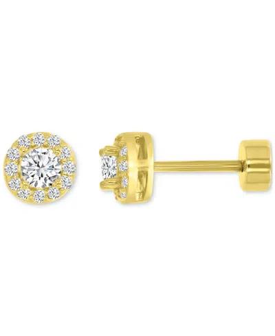 Macy's Cubic Zirconia Stud Earrings (1/2 Ct. T.w.) In 14k Gold-plated Sterling Silver In Gold
