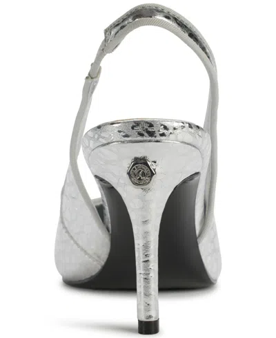 Karl Lagerfeld Women's Rosalyn Slingback Pumps In Silver