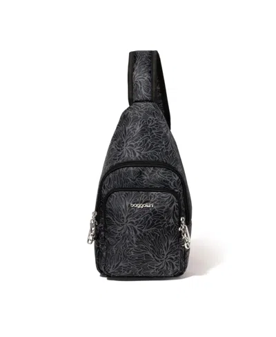 Baggallini Securtex Anti-theft Daytripper Sling Bag In Black
