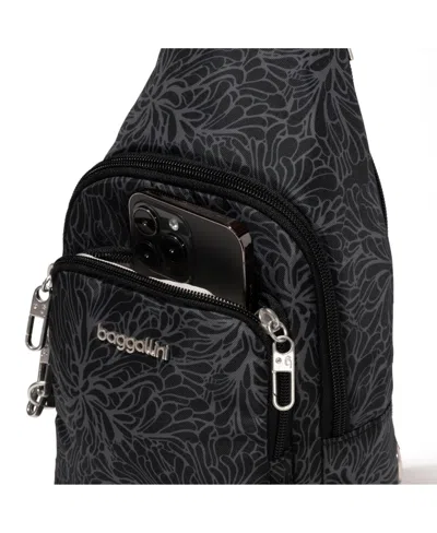 Baggallini Securtex Anti-theft Daytripper Sling Bag In Black