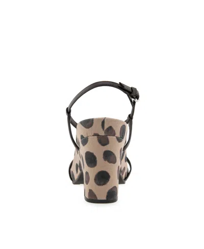 Aerosoles Women's Miles Round Toe Wedge Sandals In Java Spotted Print Faux Leather