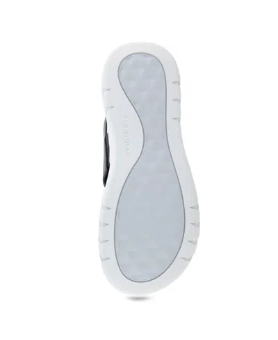 Aerosoles Women's Hari Slip-on Flatform Sandals In Black Faux Leather-polyurethane