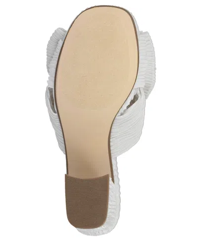 Mia Women's Mechelle Block Heel Dress Sandals In White