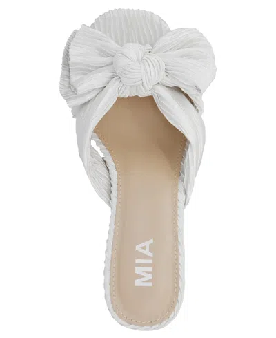 Mia Women's Mechelle Block Heel Dress Sandals In White