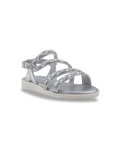 Kenneth Cole Reaction Little And Big Girls Lotus Rina Gladiator Sandals In Cream