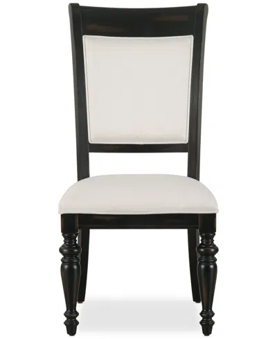 Macy's Daria Upholstered Back Side Chair, Created For  In Black