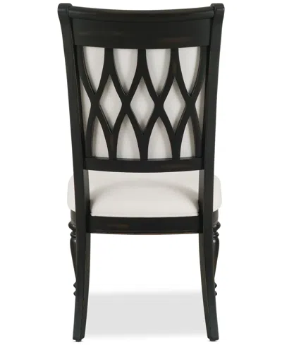 Macy's Daria Upholstered Back Side Chair, Created For  In Black