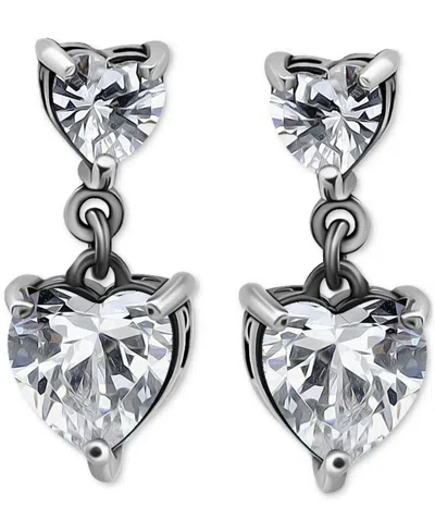 Giani Bernini Cubic Zirconia Heart Drop Earrings (3-1/10 Ct. T.w.) In 18k Gold Over Sterling Silver (also Availabl In Silver