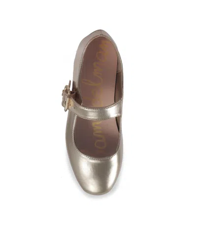 Sam Edelman Little And Big Girls Maeve Michaela Mary Jane Flat In Gold
