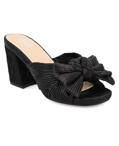 Mia Women's Mechelle Heel Sandals In Black In Black