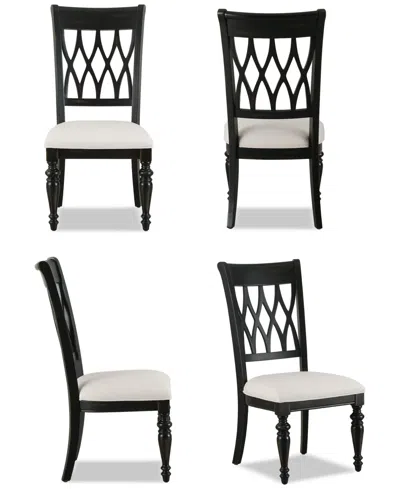 Macy's Daria 4-pc. Side Chair Set, Created For  In Black