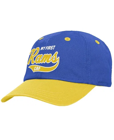 Outerstuff Infant Boys Royal And Gold Los Angeles Rams My First Tail Sweep Slouch Flex Hat In Royal,gold