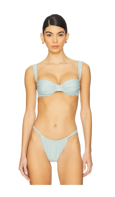 Belle The Label Oracle Bikini Top In Moss