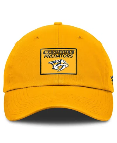 Fanatics Men's Gold Nashville Predators Authentic Pro Prime Adjustable Hat In Gold