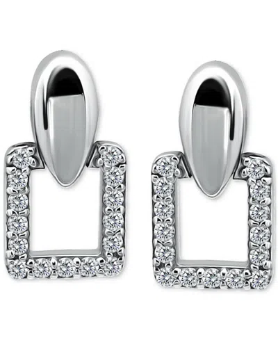 Giani Bernini Cubic Zirconia Square Earrings (3/4 Ct. T.w.) In 18k Gold Over Sterling Silver (also Available In St In Silver