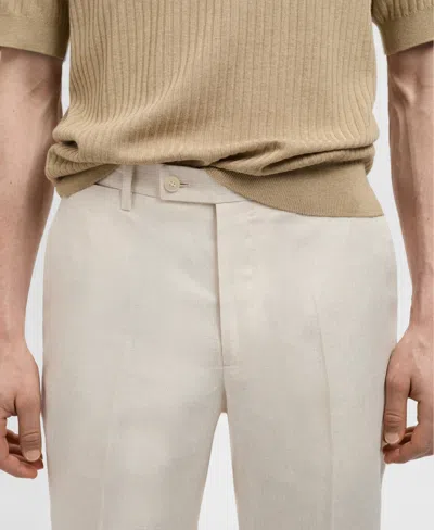 Mango Men's Super Slim-fit Tailored Trouser Pants In Neutral