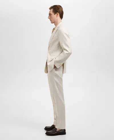 Mango Men's Super Slim-fit Tailored Trouser Pants In Neutral