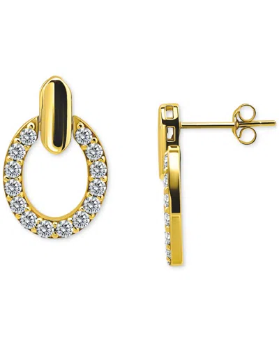 Giani Bernini Cubic Zirconia Round Earrings (1-1/2 Ct. T.w.) In 18k Gold Over Sterling Silver (also Available In S In Gold
