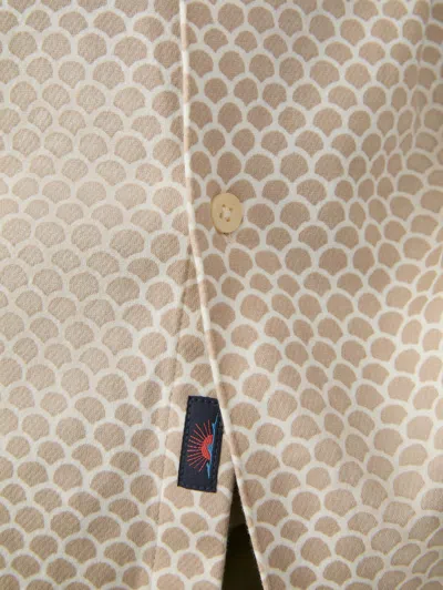Faherty Short-sleeve Hermosa Shirt In Island Sand Fishscale