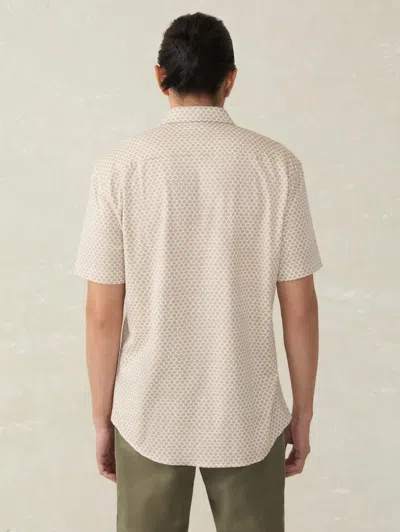 Faherty Short-sleeve Hermosa Shirt In Island Sand Fishscale
