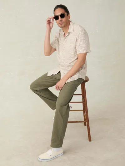 Faherty Short-sleeve Hermosa Shirt In Island Sand Fishscale