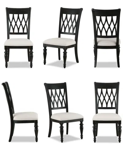 Macy's Daria 6-pc. Side Chair Set, Created For  In Black
