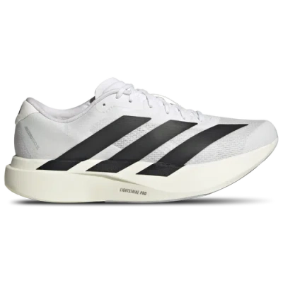 Adidas Originals Adidas Adizero Evo White Sneakers With Signature 3-stripes In Gray