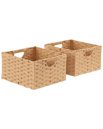 Seville Classics Pack Of 2 Handwoven Baskets