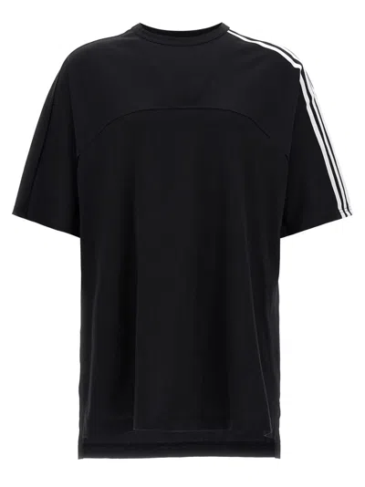 Y-3 Y 3 3 Stripes Crew Neck T Shirt In Black