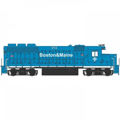 Bachmann N Scale Emd Gp40 Diesel Loco Dynamic Brakes Standard Dc Boston & Maine Trains - No.313