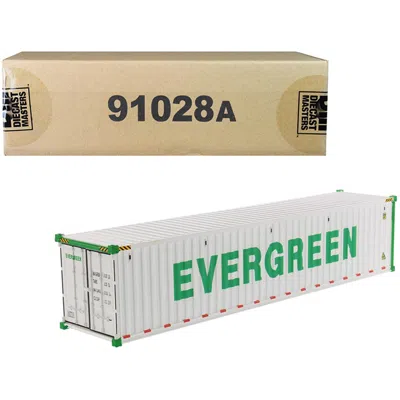 Diecast Masters 40 Ft. Refrigerated Sea Container Evergreen White Transport Series 1 By 50 Model