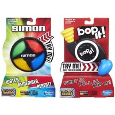 Hasbro Simon Swipe & Bop It Micro Board Games