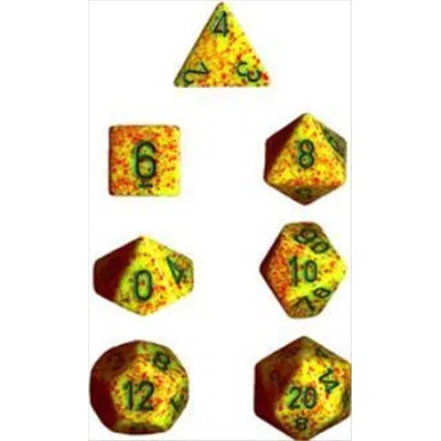 Chessex Manufacturing 25312 Lotus Speckled Polyhedral Dice Set Of 7