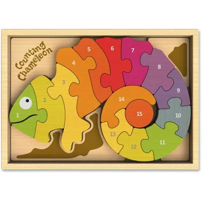 Beginagain Counting Chameleon Wooden Number & Perfect Preschool Puzzle Game For Toddlers