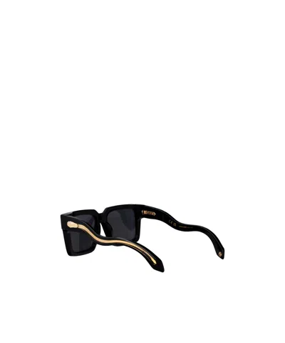 Roberto Cavalli Nero Lucido Acetate Sunglasses In Black
