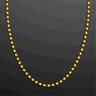Blinkee Smooth Round Opaque Bead Mardi Gras Necklace Gold - Pack Of 12