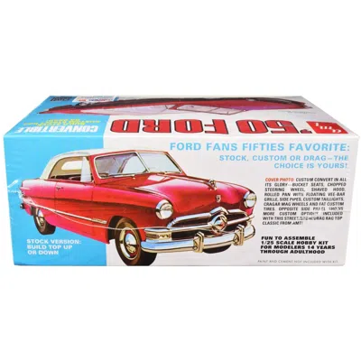 Amt Skill 2 1950 Ford Convertible Street Rods 3-in-1 Kit 1-25 Scale Model Kit