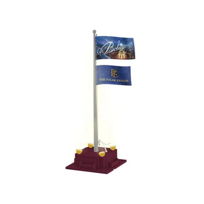 Lionel O Scale Plug-expand-play The Polar Express Illuminated Flagpole