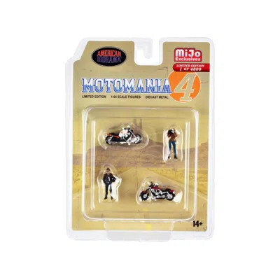 American Diorama Motomania 4 4 Piece Diecast Set (2 Figures And 2 Motorcycles) Limited Edition To 4800 Pieces Worldwi