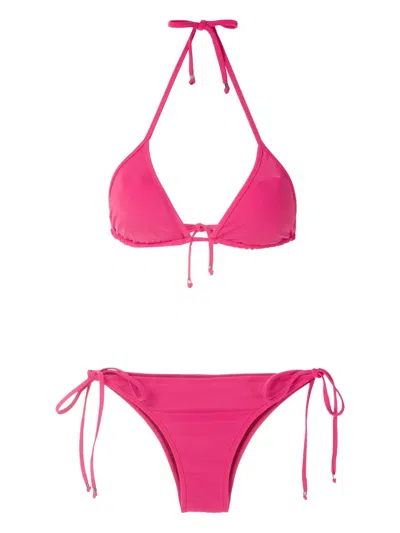Amir Slama Triangle Bikini Set In Pink