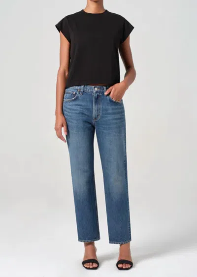 Agolde Parker Easy Straight Jean In Placebo In Multi