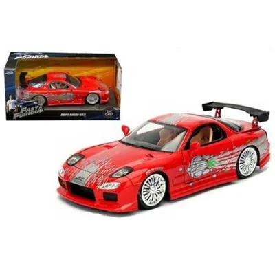 Jada Toys Jada 1 By 24 Doms Mazda Rx-7 Fast & Furious Movie Diecast Model Car, Red