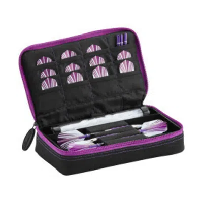 Casemaster Plazma Dart Case With Zipper Black & Amethyst - 3 Darts