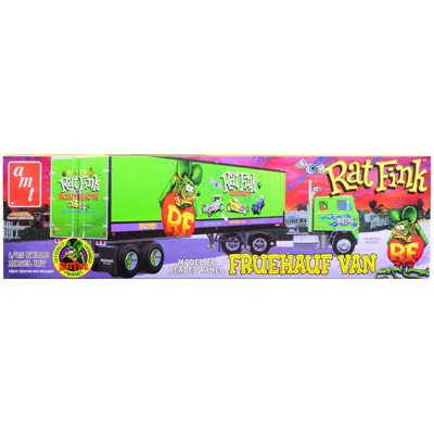 Amt 19 In. Mfruehauf Fb Beaded Panel Van Trailer Rat Fink Plastic Model Kit