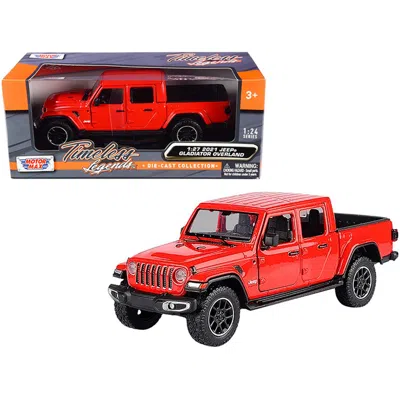 Motormax 1-24 & 1-27 Diecast Model Car For 2021 Jeep Gladiator Overland Closed Top Pickup Truck Red