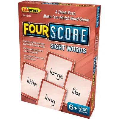 Teacher Created Resources Four Score Sight Words Card Game - Pack Of 3